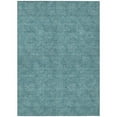 thumbnail image 1 of HomeRoots 602398 8 x 10 ft. Teal Blue & Ivory Geometric Washable Indoor & Outdoor Rectangle Area Rug, 1 of 1
