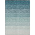 thumbnail image 1 of HomeRoots 595838 8 x 10 ft. Teal Blue & Ivory Ombre Washable Indoor & Outdoor Rectangle Area Rug, 1 of 1