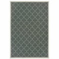 thumbnail image 1 of 8' X 11' Grey Geometric Stain Resistant Indoor Outdoor Area Rug, 1 of 8