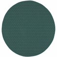 thumbnail image 1 of 8' Navy Round Geometric Stain Resistant Indoor Outdoor Area Rug, 1 of 5