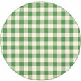 thumbnail image 1 of 8' Round Green Round Geometric Stain Resistant Indoor Outdoor Area Rug, 1 of 5