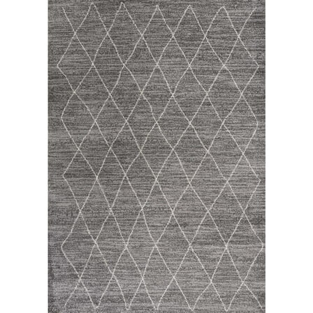 7'10"X 10'10" Polypropelene Grey Area Rug
