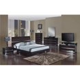 thumbnail image 1 of HomeRoots 80 x 60 x 42.5 in. Queen Modern Wenge High Gloss Bedroom Set - 4 Piece, 1 of 2