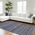 thumbnail image 1 of 9' X 12' Blue Purple And Brown Floral Power Loom Area Rug, 1 of 5