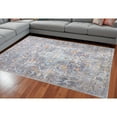 thumbnail image 1 of HomeRoots 9' X 12' Blue Gray And Orange Floral Area Rug, 1 of 5