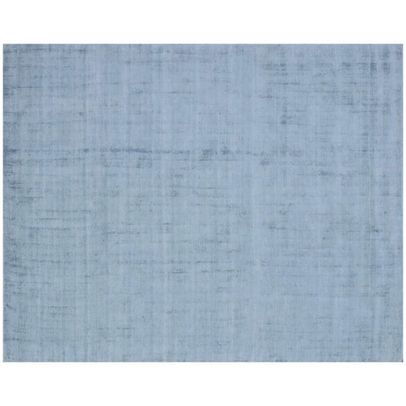 9' X 12' Denim Blue Hand Loomed Area Rug
