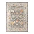 thumbnail image 1 of HomeRoots 531495 9 x 12 ft. Grey & Orange Floral Stain Resistant Indoor & Outdoor Rectangle Area Rug, 1 of 5