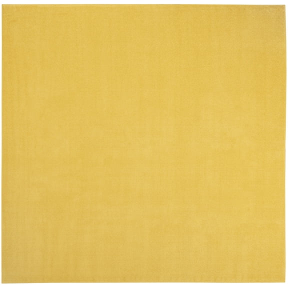 9' X 9' Yellow Square Non Skid Indoor Outdoor Area Rug