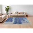 thumbnail image 1 of HomeRoots 566501 9 x 12 ft. Abstract Hand Tufted Rectangle Area Rug, Blue & Ivory, 1 of 1