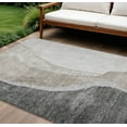 thumbnail image 1 of HomeRoots 580776 9 x 12 ft. Abstract Washable Indoor & Outdoor Rectangle Area Rug, Charcoal, Gray & Taupe, 1 of 5