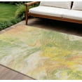 thumbnail image 1 of HomeRoots 579725 9 x 12 ft. Abstract Washable Indoor & Outdoor Rectangle Area Rug, Green & Yellow, 1 of 5