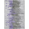 thumbnail image 1 of HomeRoots 582402 9 x 12 ft. Abstract Washable Indoor & Outdoor Rectangle Area Rug, Purple, Ivory & Charcoal, 1 of 1