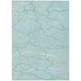 thumbnail image 1 of HomeRoots 601024 9 x 12 ft. Aqua & Ivory Abstract Washable Indoor & Outdoor Rectangle Area Rug, 1 of 1