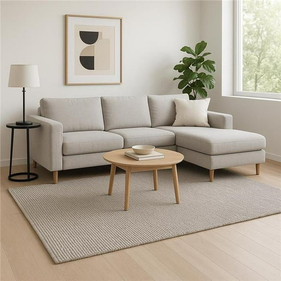HomeRoots 609387 9 x 12 ft. Beige Berber Hand Woven Rectangle Area Rug