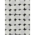 thumbnail image 1 of HomeRoots 591001 9 x 12 ft. Black, Gray & Ivory Abstract Washable Indoor & Outdoor Rectangle Area Rug, 1 of 1