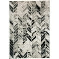 thumbnail image 1 of HomeRoots  9 x 12 ft. Black Gray & Silver Geometric Rectangle Area Rug - Gray and Black - 0.39in. H x 110in. W x 144in. D, 1 of 1