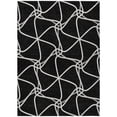 thumbnail image 1 of HomeRoots 612855 9 x 12 ft. Black & Ivory Geometric Washable Indoor & Outdoor Rectangle Area Rug, 1 of 1