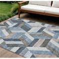 thumbnail image 1 of HomeRoots 608050 9 x 12 ft. Blue Geometric Washable Indoor & Outdoor Rectangle Area Rug, 1 of 1