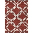 thumbnail image 1 of HomeRoots 593742 9 x 12 ft. Brick Red & Ivory Geometric Washable Indoor & Outdoor Rectangle Area Rug, 1 of 1