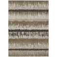 thumbnail image 1 of HomeRoots 598326 9 x 12 ft. Brown, Beige & Ivory Striped Washable Indoor & Outdoor Rectangle Area Rug, 1 of 1