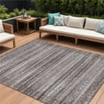 thumbnail image 1 of HomeRoots 631483 9 x 12 ft. Brown & Beige Striped Washable Indoor & Outdoor Rectangle Area Rug, 1 of 1