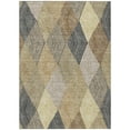 thumbnail image 1 of HomeRoots 613709 9 x 12 ft. Brown Gold & Taupe Argyle Washable Indoor & Outdoor Rectangle Area Rug, 1 of 1