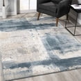 thumbnail image 1 of HomeRoots  9 x 12 ft. Cream & Blue Abstract Patches Area Rug, 1 of 1
