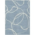thumbnail image 1 of HomeRoots 597473 9 x 12 ft. Denim Blue & Ivory Abstract Washable Indoor & Outdoor Rectangle Area Rug, 1 of 1