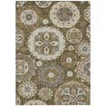 thumbnail image 1 of HomeRoots 585698 9 x 12 ft. Floral Medallion Washable Indoor & Outdoor Rectangle Area Rug, Brown, Ivory & Beige, 1 of 1