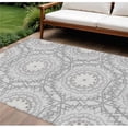 thumbnail image 1 of HomeRoots 578680 9 x 12 ft. Floral Medallion Washable Indoor & Outdoor Rectangle Area Rug, Silver, Ivory & Gray, 1 of 1