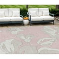 thumbnail image 1 of HomeRoots 589570 9 x 12 ft. Floral Washable Indoor & Outdoor Rectangle Area Rug, Pink, Ivory & Beige, 1 of 1