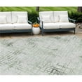 thumbnail image 1 of HomeRoots 588266 9 x 12 ft. Geometric Washable Indoor & Outdoor Rectangle Area Rug, Artichoke Green & Ivory, 1 of 1