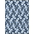 thumbnail image 1 of HomeRoots 583574 9 x 12 ft. Geometric Washable Indoor & Outdoor Rectangle Area Rug, Blue & Ivory, 1 of 1