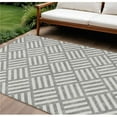 thumbnail image 1 of HomeRoots 578746 9 x 12 ft. Geometric Washable Indoor & Outdoor Rectangle Area Rug, Gray & Ivory, 1 of 1