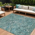 thumbnail image 1 of 9' X 12' Sage Teal Blue And Gray Geometric Washable Indoor Outdoor Area Rug, 1 of 5