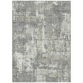 thumbnail image 1 of HomeRoots 597972 9 x 12 ft. Gray & Ivory Abstract Washable Indoor & Outdoor Rectangle Area Rug, 1 of 1