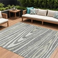 thumbnail image 1 of HomeRoots 614483 9 x 12 ft. Gray Ivory & Beige Faux Bois Washable Indoor & Outdoor Rectangle Area Rug, 1 of 1