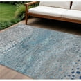 thumbnail image 1 of HomeRoots 609460 9 x 12 ft. Gray & Silver Abstract Washable Indoor & Outdoor Rectangle Area Rug, 1 of 1