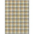 thumbnail image 1 of HomeRoots 601402 9 x 12 ft. Gray Tan & Beige Plaid Washable Indoor & Outdoor Rectangle Area Rug, 1 of 1