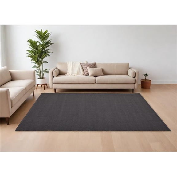 HomeRoots 567755 9 x 12 ft. Hand Woven Rectangle Area Rug, Tan & Gray