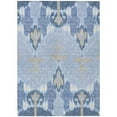 thumbnail image 1 of HomeRoots 584738 9 x 12 ft. Ikat Washable Indoor & Outdoor Rectangle Area Rug, Sky Blue, Denim Blue & Ivory, 1 of 1