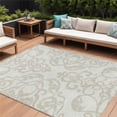 thumbnail image 1 of HomeRoots 614441 9 x 12 ft. Ivory & Beige Damask Washable Indoor & Outdoor Rectangle Area Rug, 1 of 1