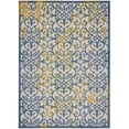thumbnail image 1 of HomeRoots  9 x 12 ft. Ivory & Blue Damask Non Skid Indoor & Outdoor Rectangle Area Rug - Ivory and Blue - 9 x 12 ft., 1 of 1