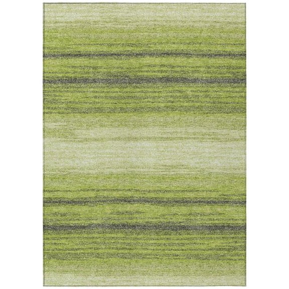 HomeRoots 599980 9 x 12 ft. Lime Green, Ivory & Black Abstract Washable Indoor & Outdoor Rectangle Area Rug