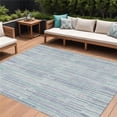 thumbnail image 1 of HomeRoots 631549 9 x 12 ft. Mint Green & Ivory Striped Washable Indoor & Outdoor Rectangle Area Rug, 1 of 1