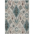 thumbnail image 1 of HomeRoots 586430 9 x 12 ft. Moroccan Washable Indoor & Outdoor Rectangle Area Rug, Beige, Teal Blue & Copper, 1 of 1