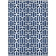 thumbnail image 1 of HomeRoots 594861 9 x 12 ft. Navy Blue & Ivory Geometric Washable Indoor & Outdoor Rectangle Area Rug, 1 of 1