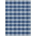 thumbnail image 1 of HomeRoots 595503 9 x 12 ft. Navy Blue & Ivory Plaid Washable Indoor & Outdoor Rectangle Area Rug, 1 of 1