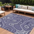 thumbnail image 1 of HomeRoots 631399 9 x 12 ft. Plum & Ivory Geometric Washable Indoor & Outdoor Rectangle Area Rug, 1 of 1