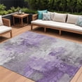 thumbnail image 1 of HomeRoots 616842 9 x 12 ft. Purple Eggplant & Ivory Abstract Washable Indoor & Outdoor Rectangle Area Rug, 1 of 1
